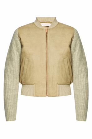 Bomber jacket with woven sleeves, zdjęcie 1 Bomber jacket with woven sleeves od See By Chloe